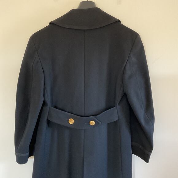 VTG 1942 WWII USN Navy Officers Bridgecoat Peacoat Wool Sz 38 Black Named Dated - Picture 7 of 16